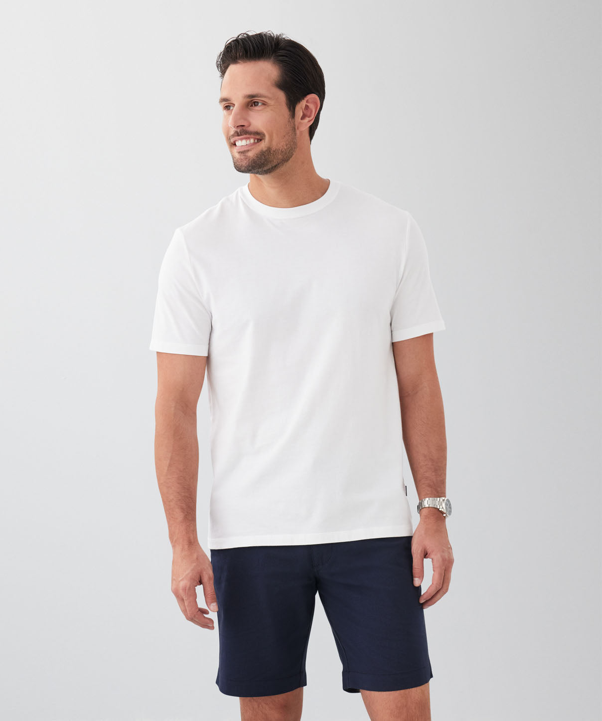 BS2003 Men's Slim Fit T-Shirt - Cotton Blend Crew Neck Basic Summer Top, Black, Size L - View #6