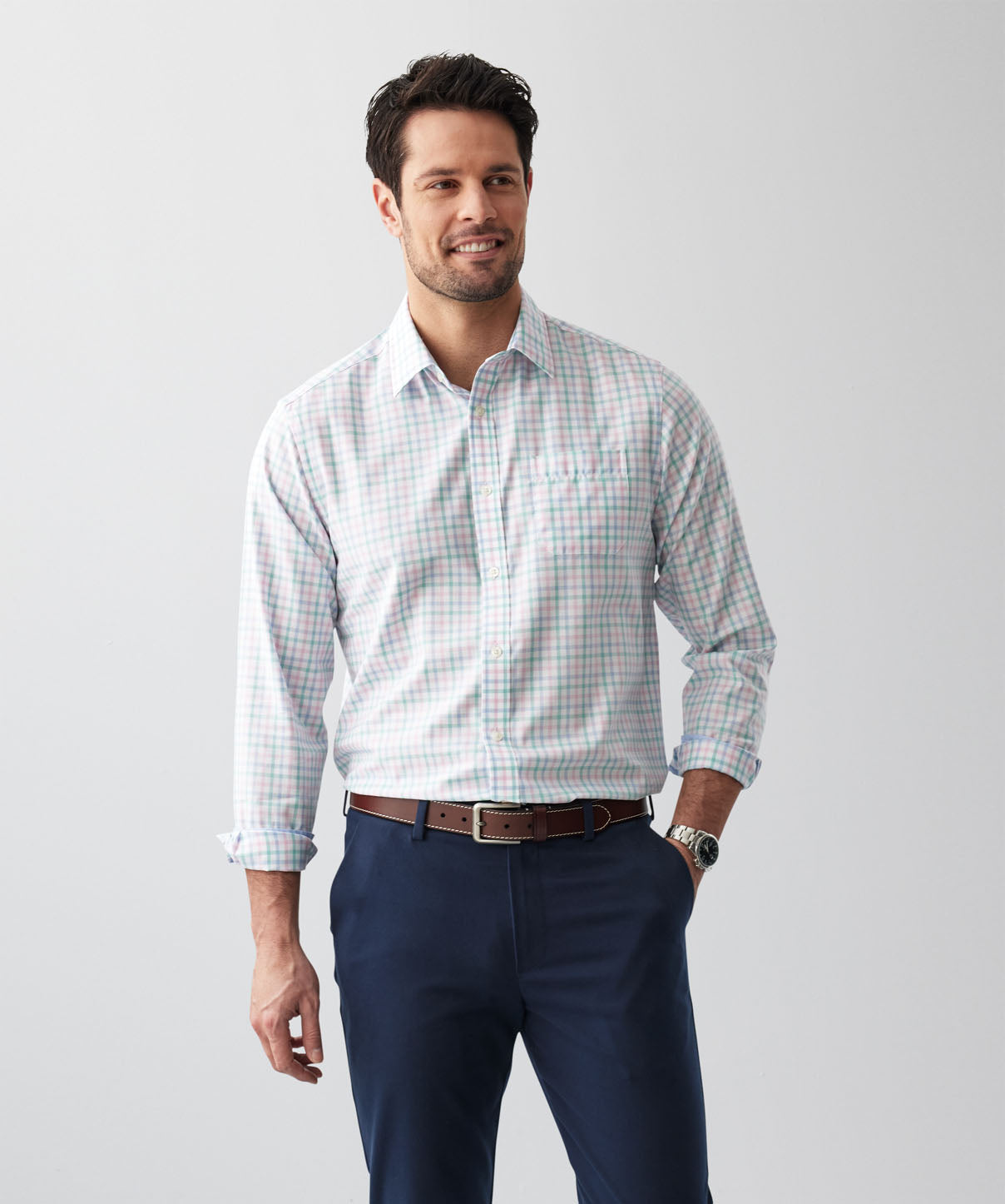 Cole Long Sleeve Shirt Woven Med Check