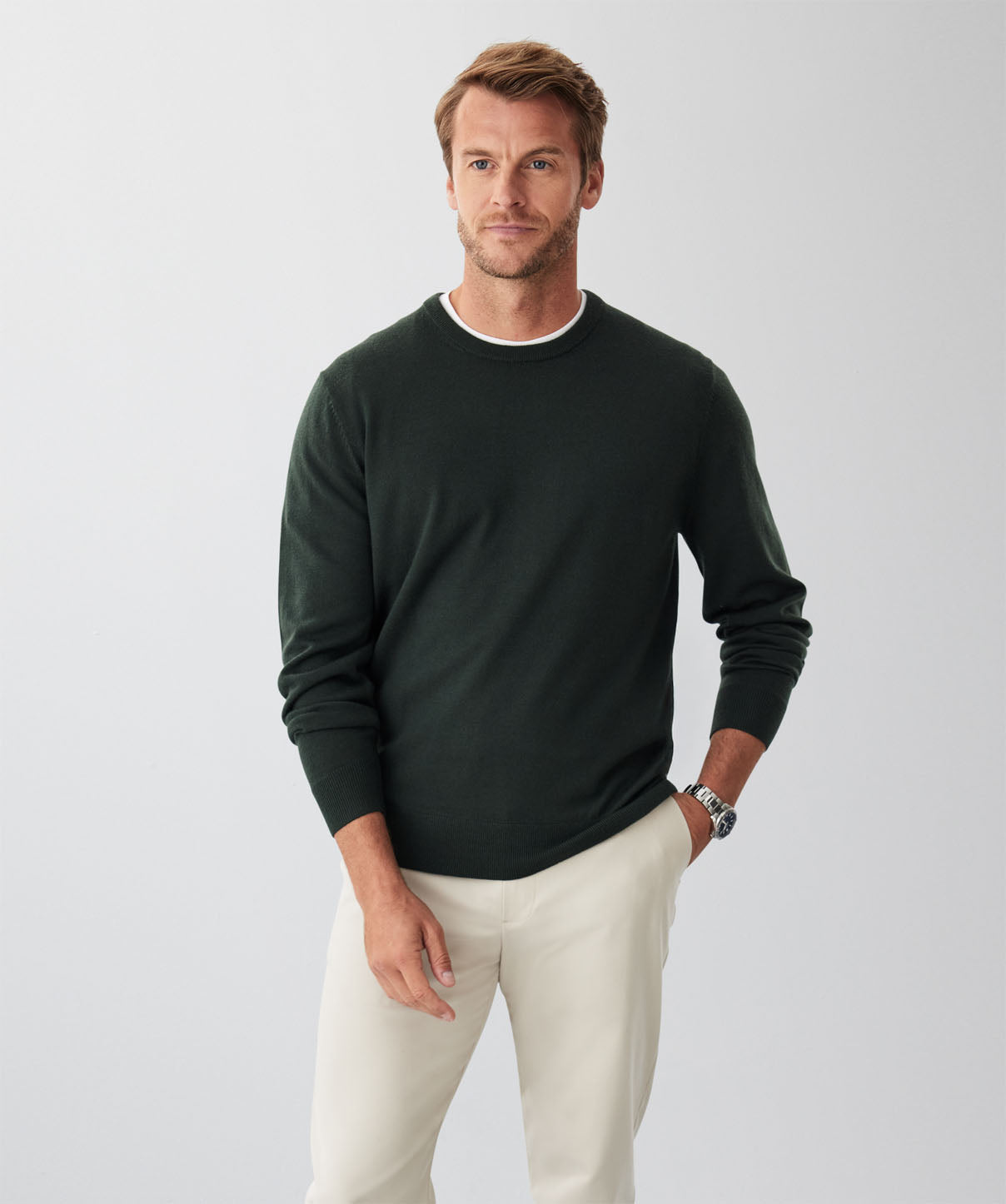 Plain knitted crew neck - Forrest Night
