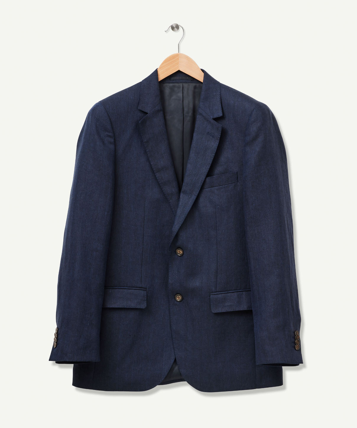 Pure Linen Herringbone Sports Jacket - Navy - category_2:Sports