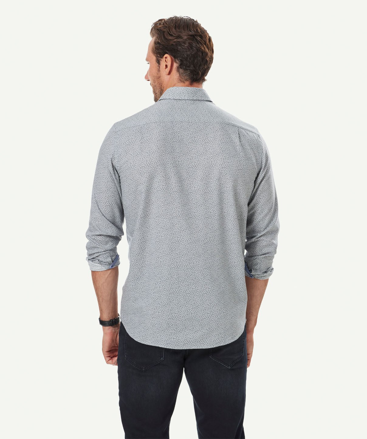 Leaf Print Long Sleeve Shirt