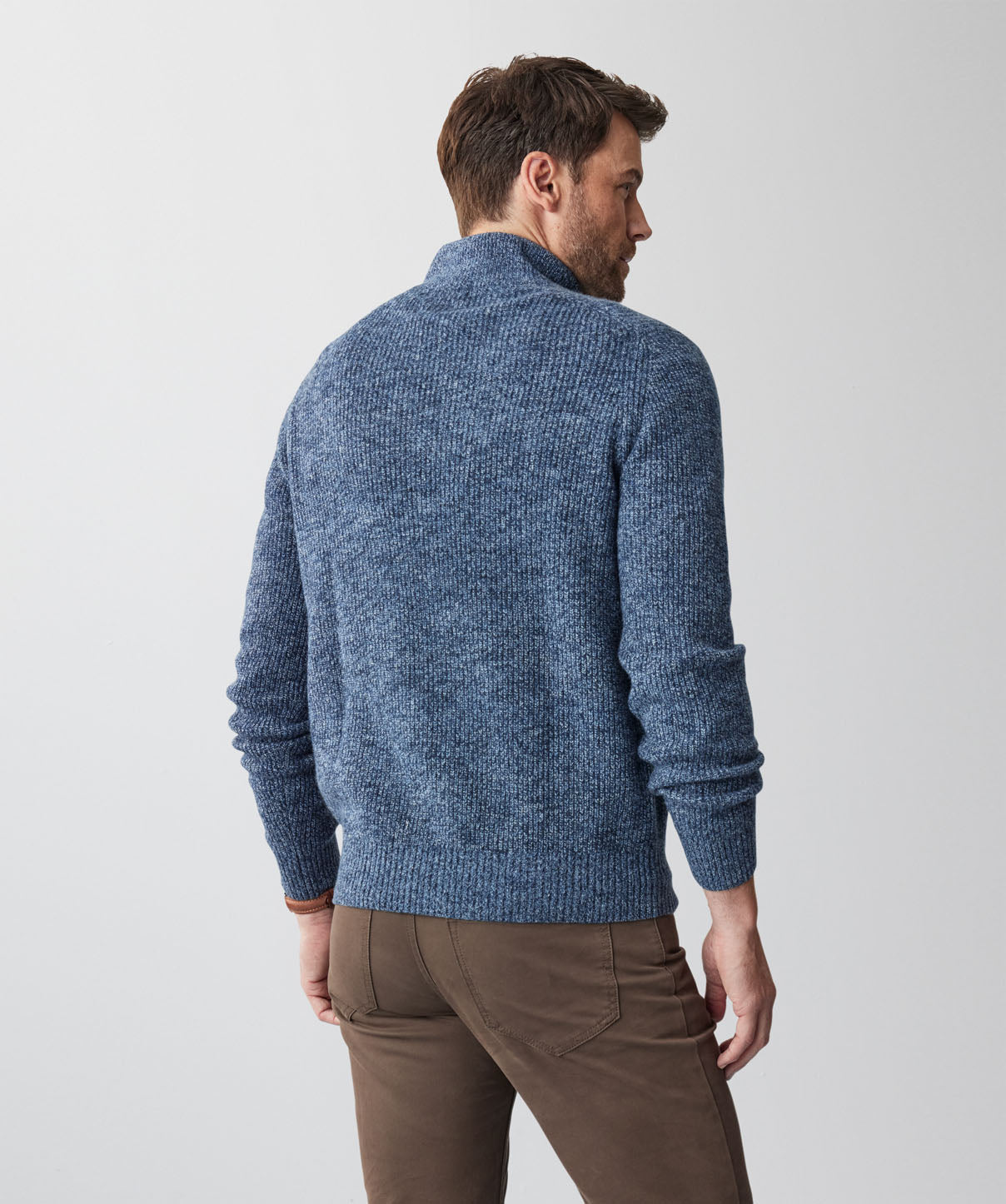 Half Zipper Wool Knitted Top