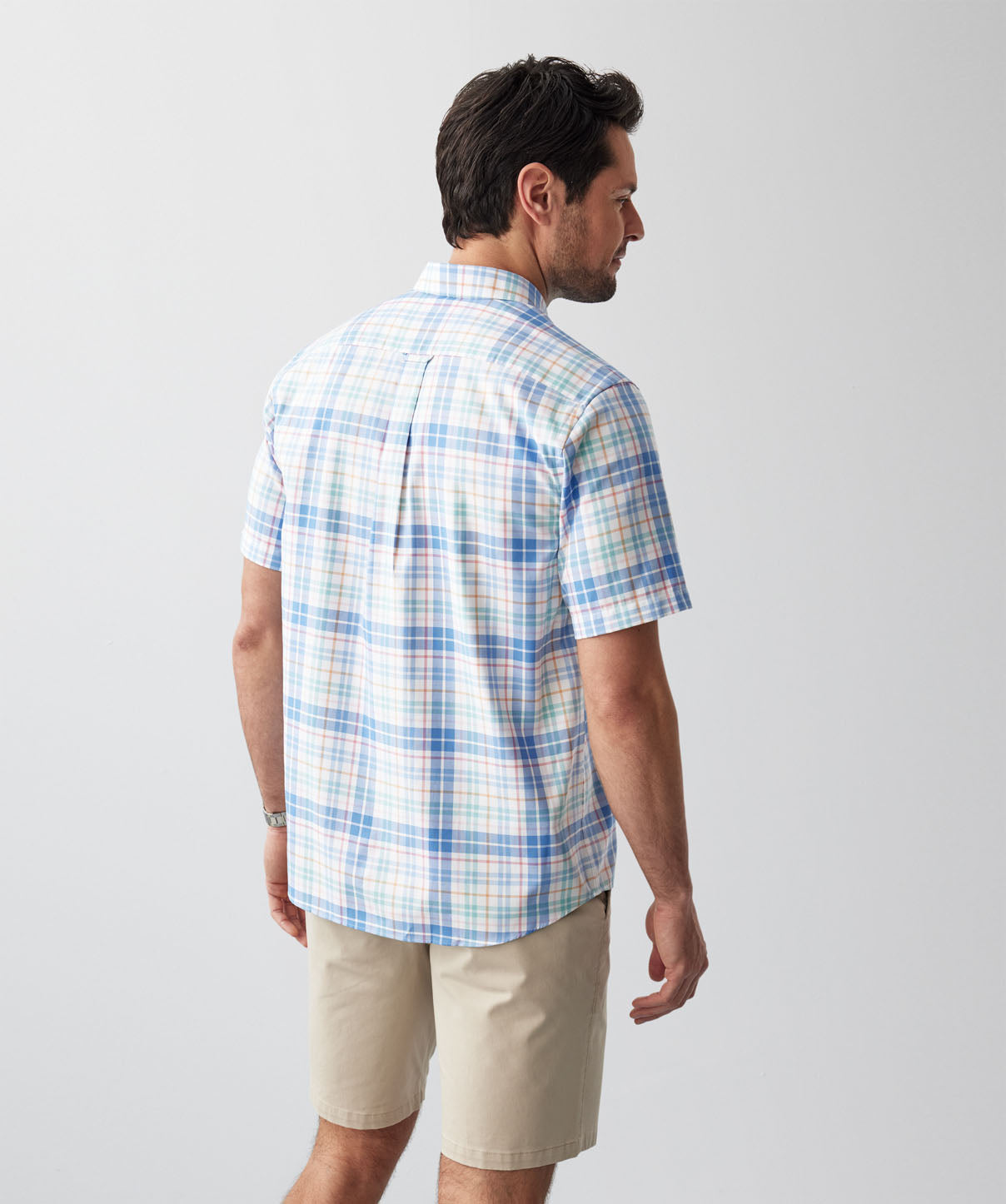 Noah Check Short Sleeve Shirt in Blue (2-10yrs)