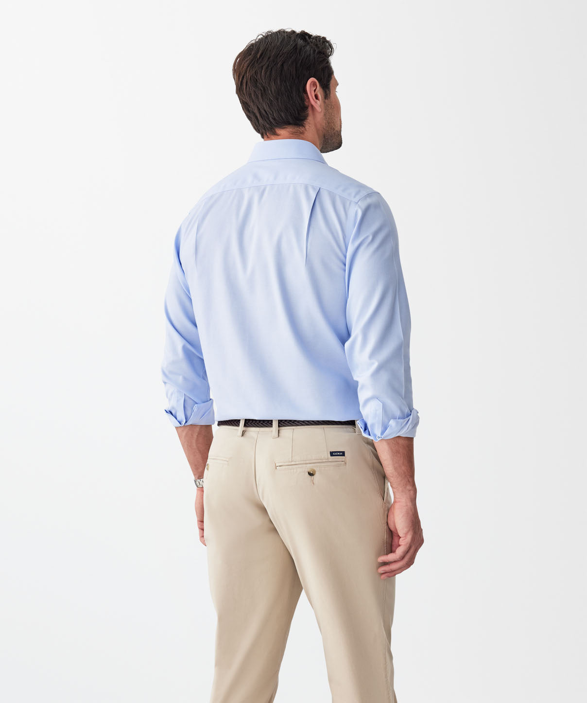 Non-Iron Cotton Dobby Textured Regular Fit Long Sleeve Shirt