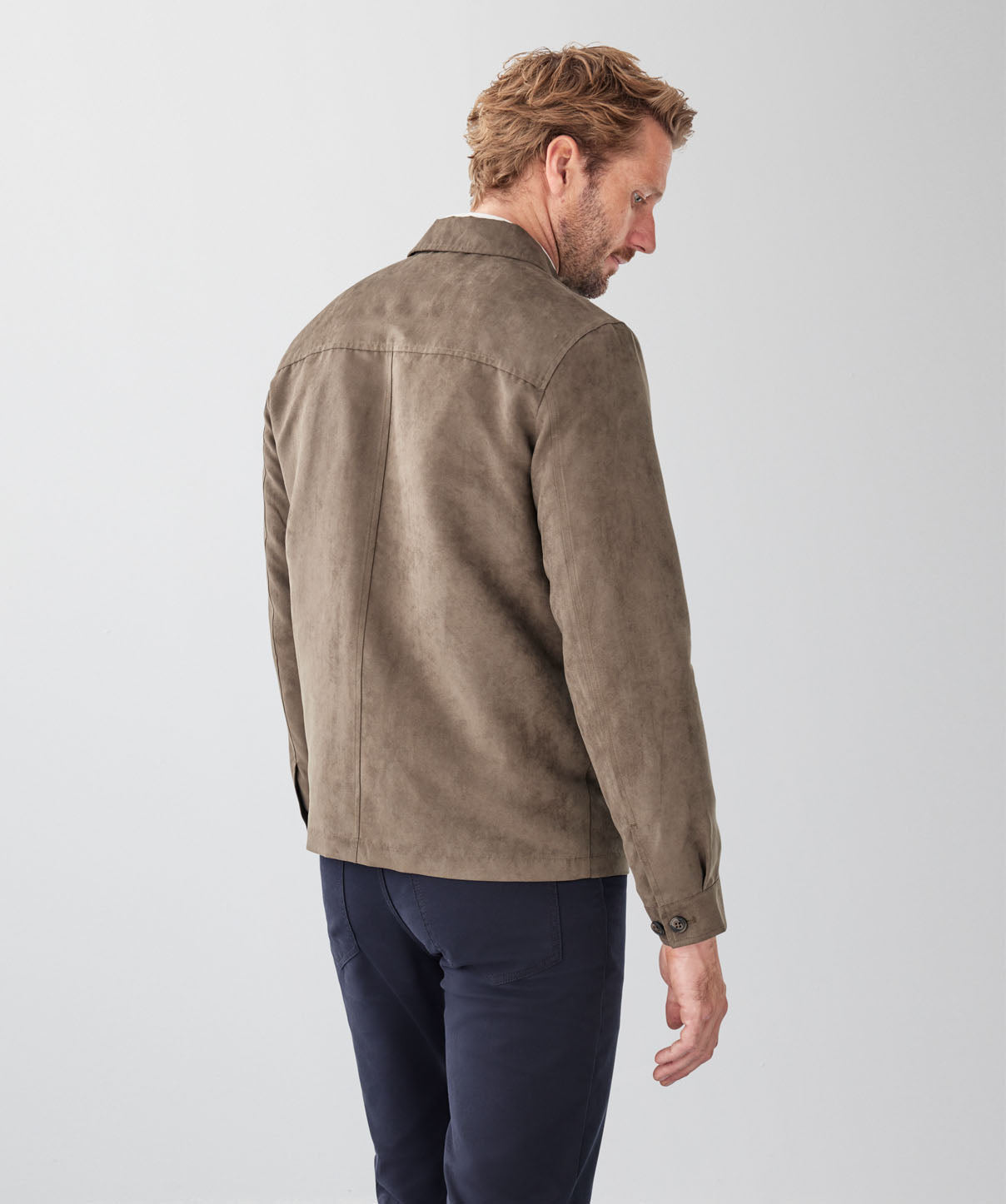Mock Suede Trucker Jacket - Donkey - casual_jackets - GAZMAN