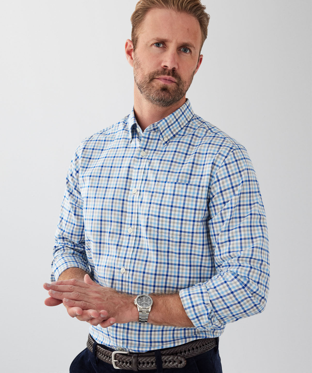 Cole Long Sleeve Shirt Woven Med Check main image 0