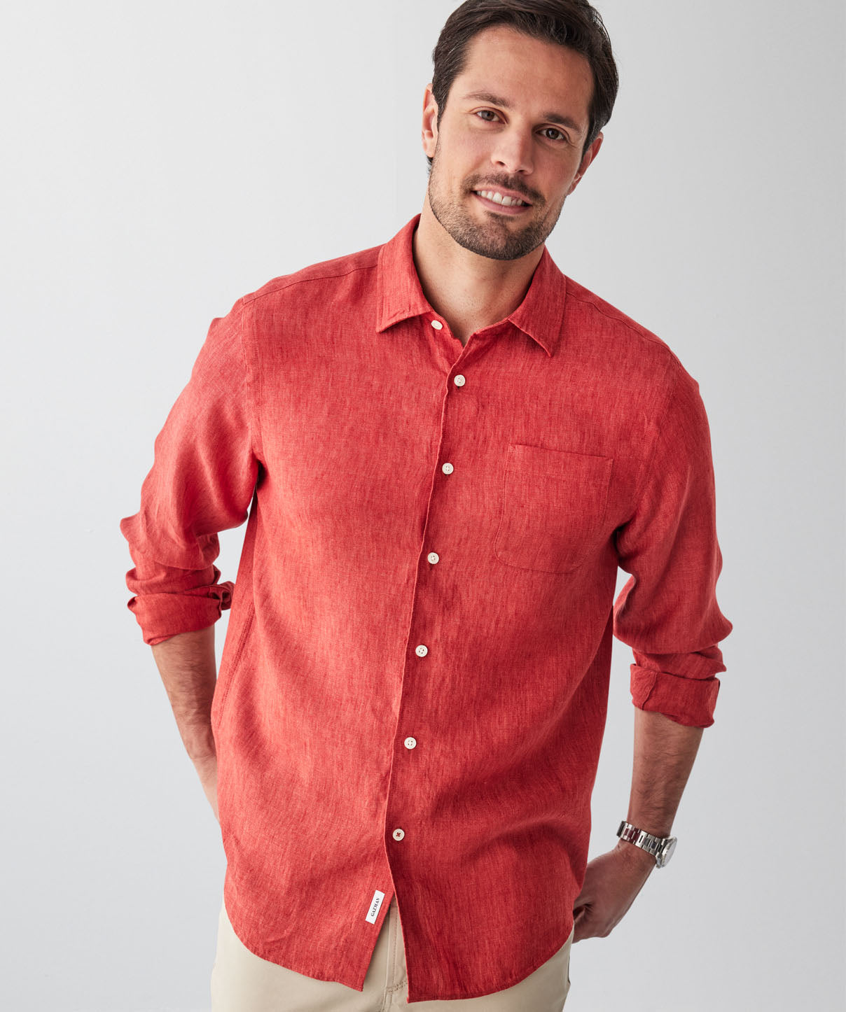 French Wrinkle-resistant Long Sleeve Shirt main image 0