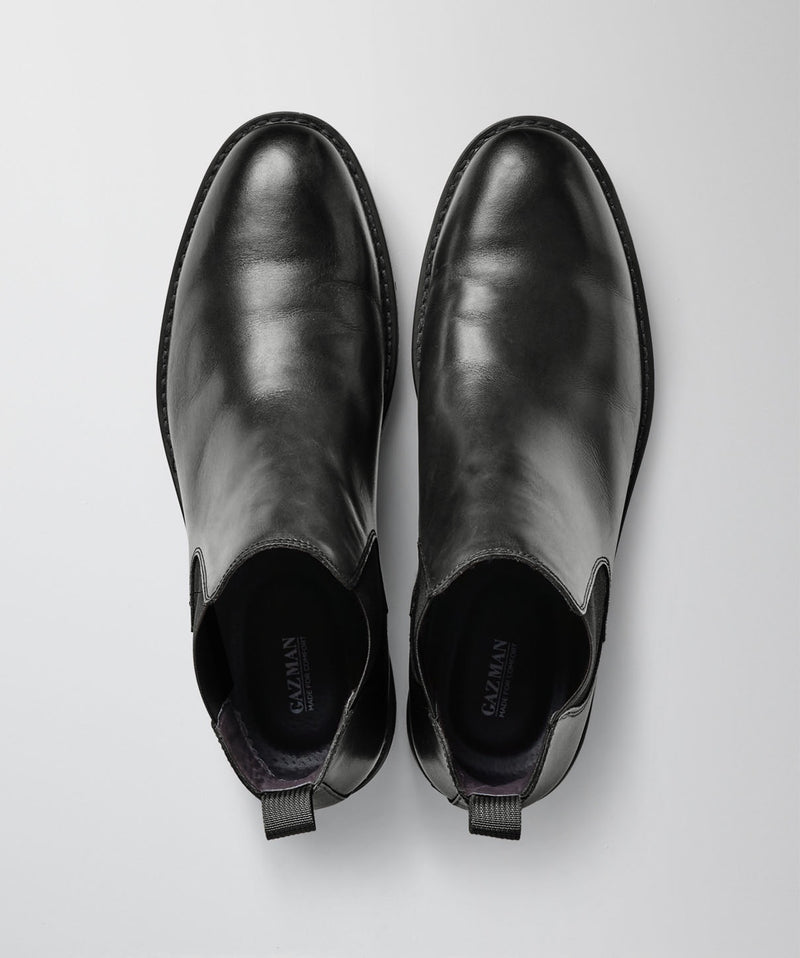Leather Chelsea Boot - Black-GAZMAN