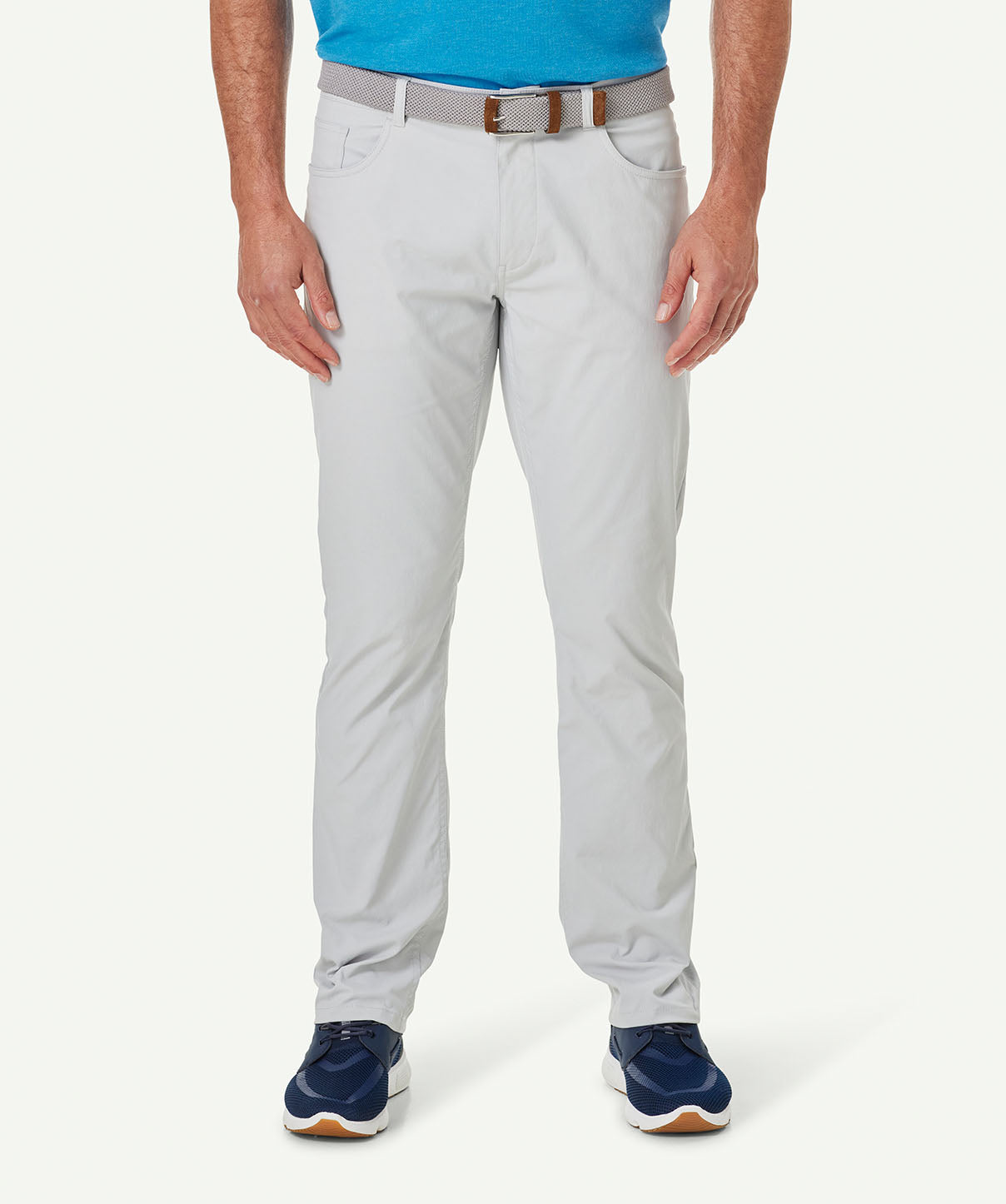 GAZFLEX Performance Pant Light Grey Casual Pants GAZMAN