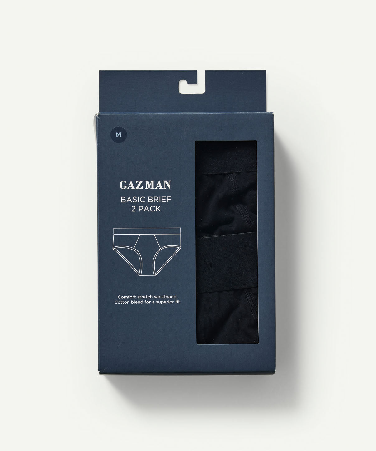 2 Pack of Basic Briefs - BLACK - Underwear - GAZMAN