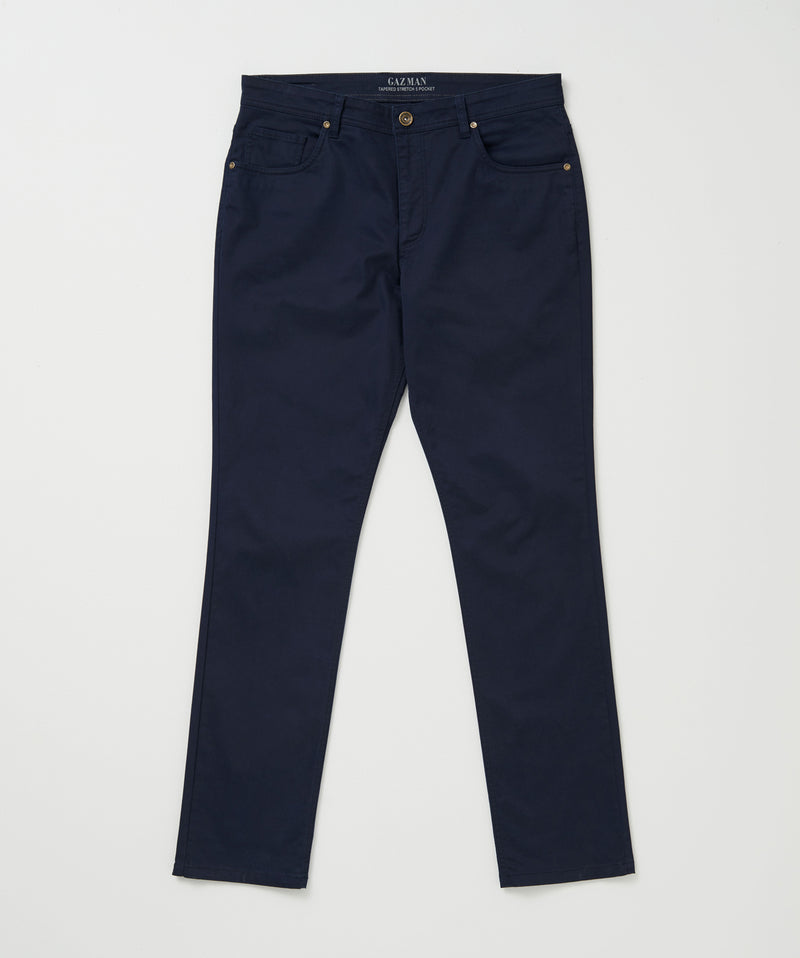 Modern Soft Touch 5 Pocket Pants - Navy-GAZMAN-2
