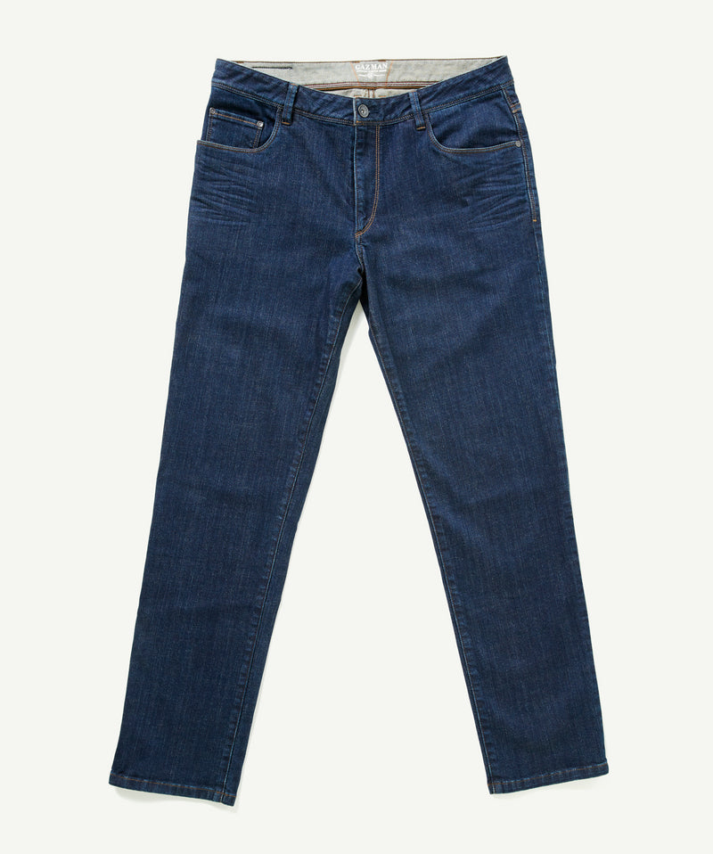 Straight Stretch Jeans - Dark Indigo-GAZMAN-2