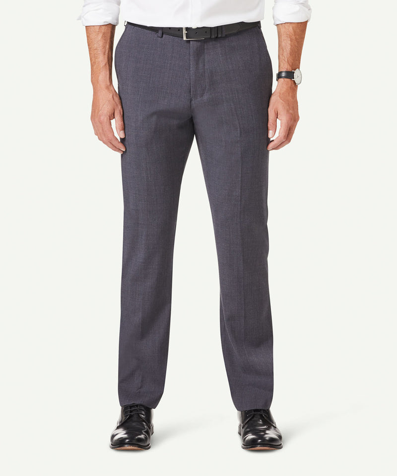 Wool Blend Trousers - Charcal-GAZMAN-1