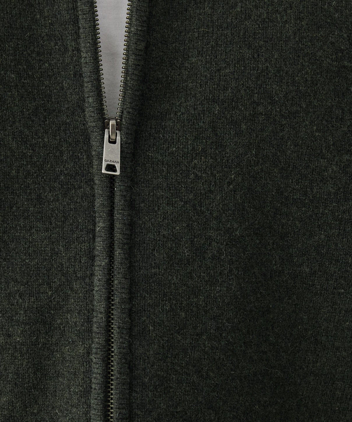 Wool Blend Raglan Zip Cardigan - Dark Khaki-GAZMAN