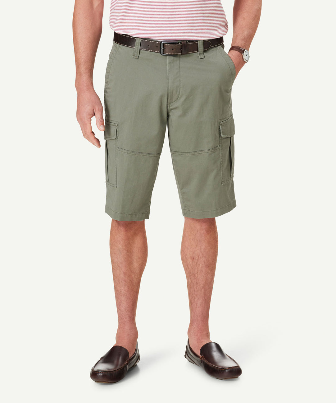 Long Cargo Shorts Khaki
