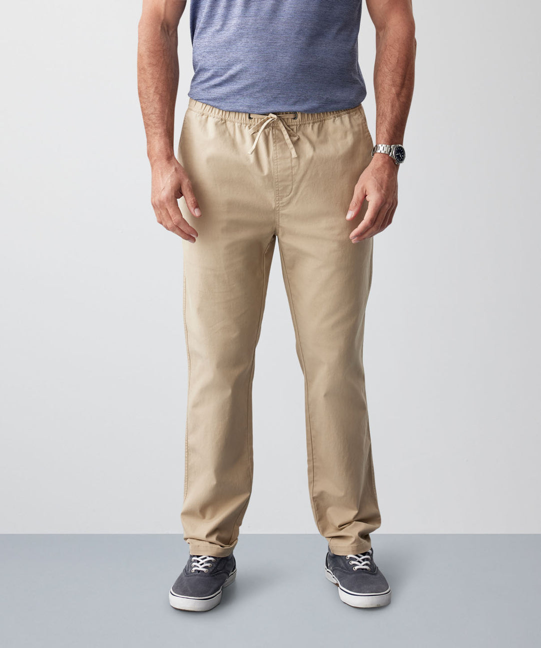 Drawstring Cotton Pants Sand