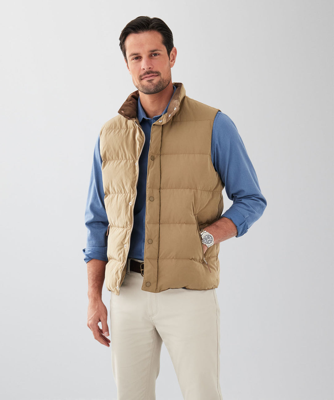 Wilmot Puffer Vest Taupe vest GAZMAN