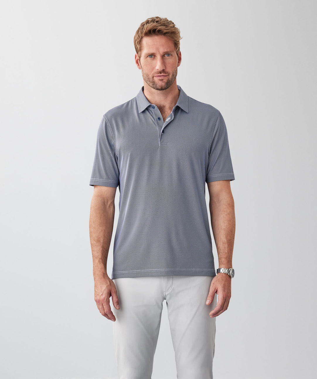 GAZFLEX Geo Polo - Navy - polos - GAZMAN