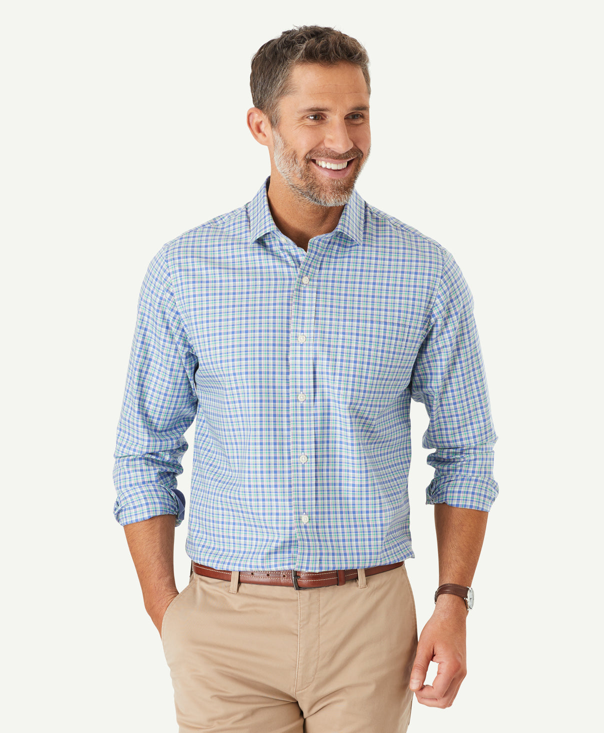 Casual Twill Check Shirt - Multi Check