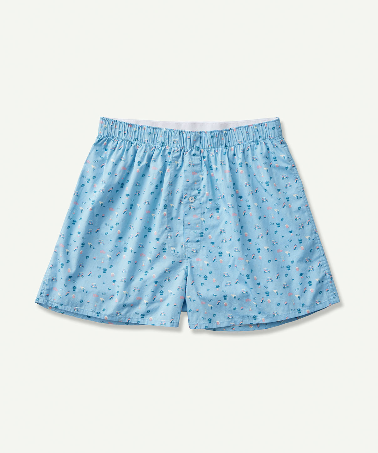 Golf Pro Print Boxers - Denim - category_2:Underwear - GAZMAN