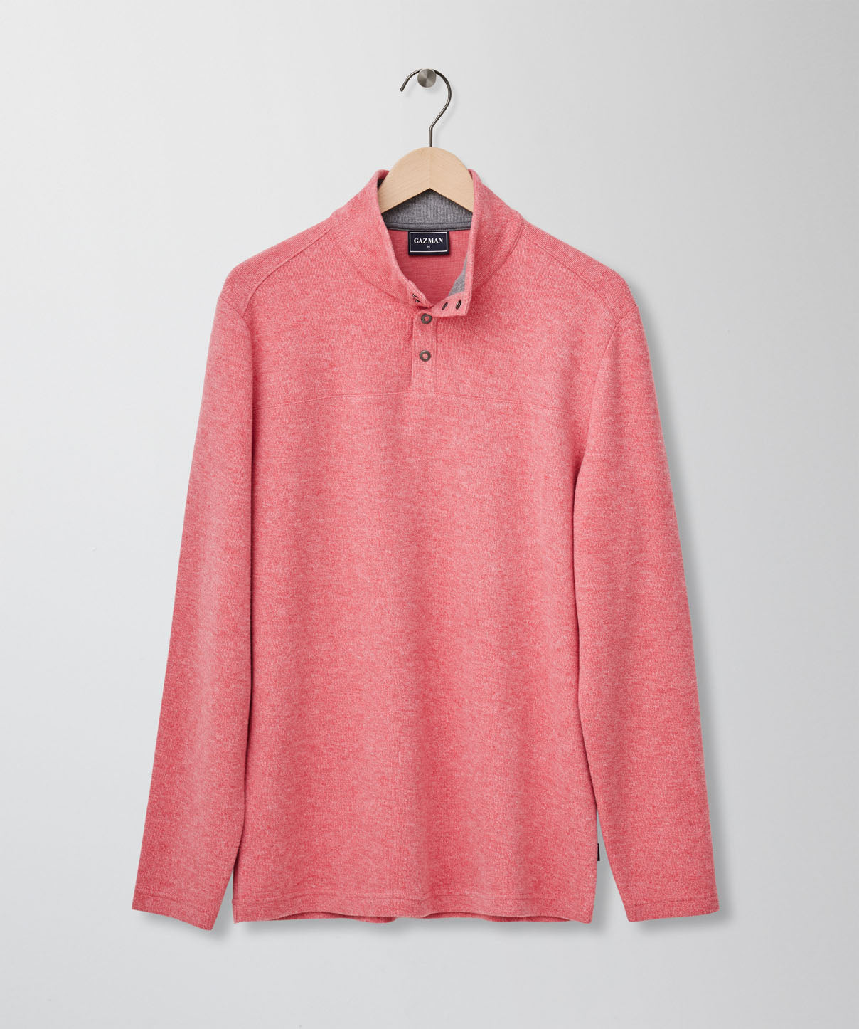 Fairway Half Button Sweat - Red - x-sweats - GAZMAN