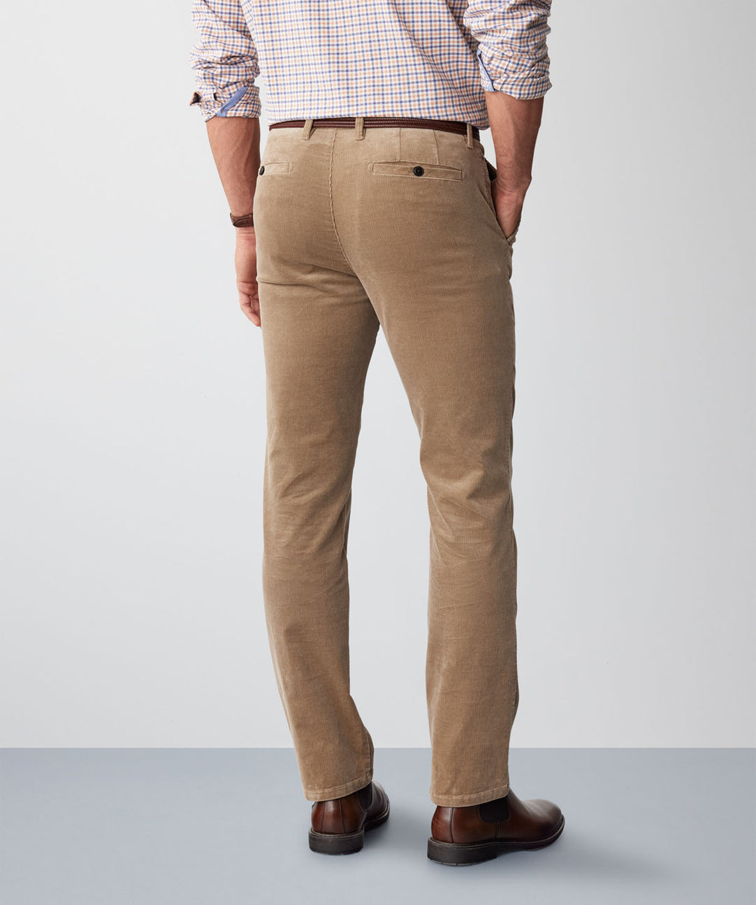 Stretch Corduroy Pant - Pebble - category_2:Casual Pants - GAZMAN
