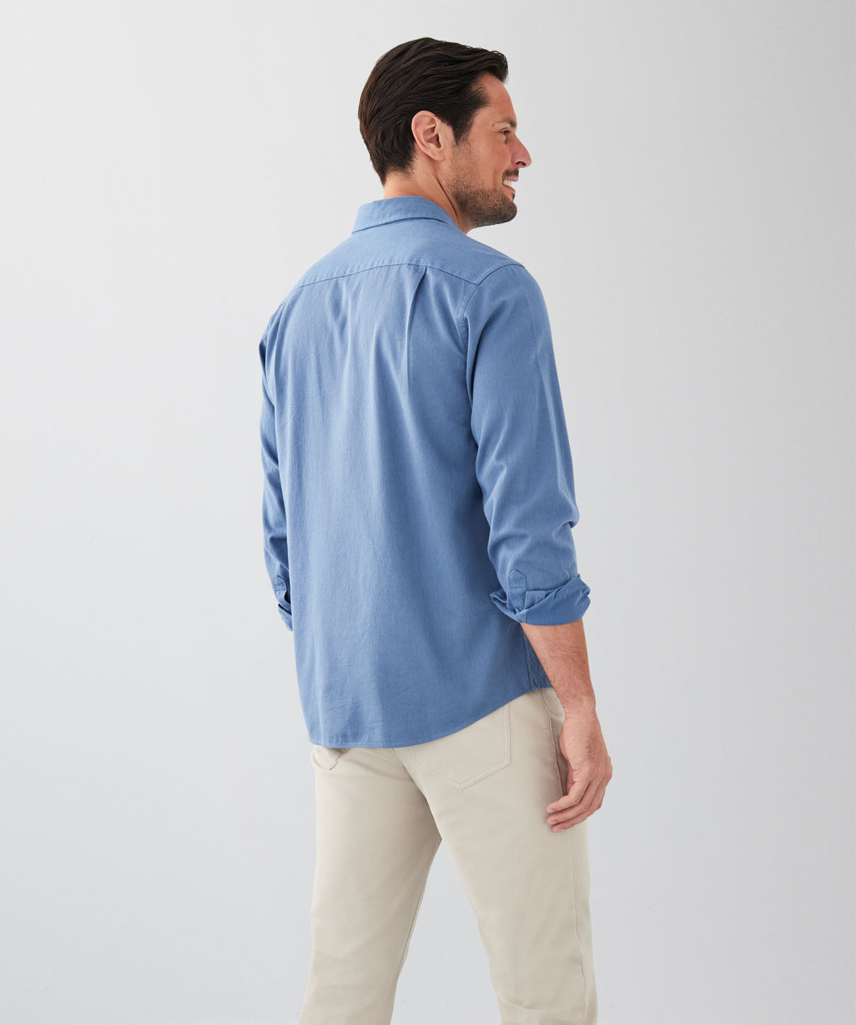 Casual Bedford Long Sleeve Shirt - Denim