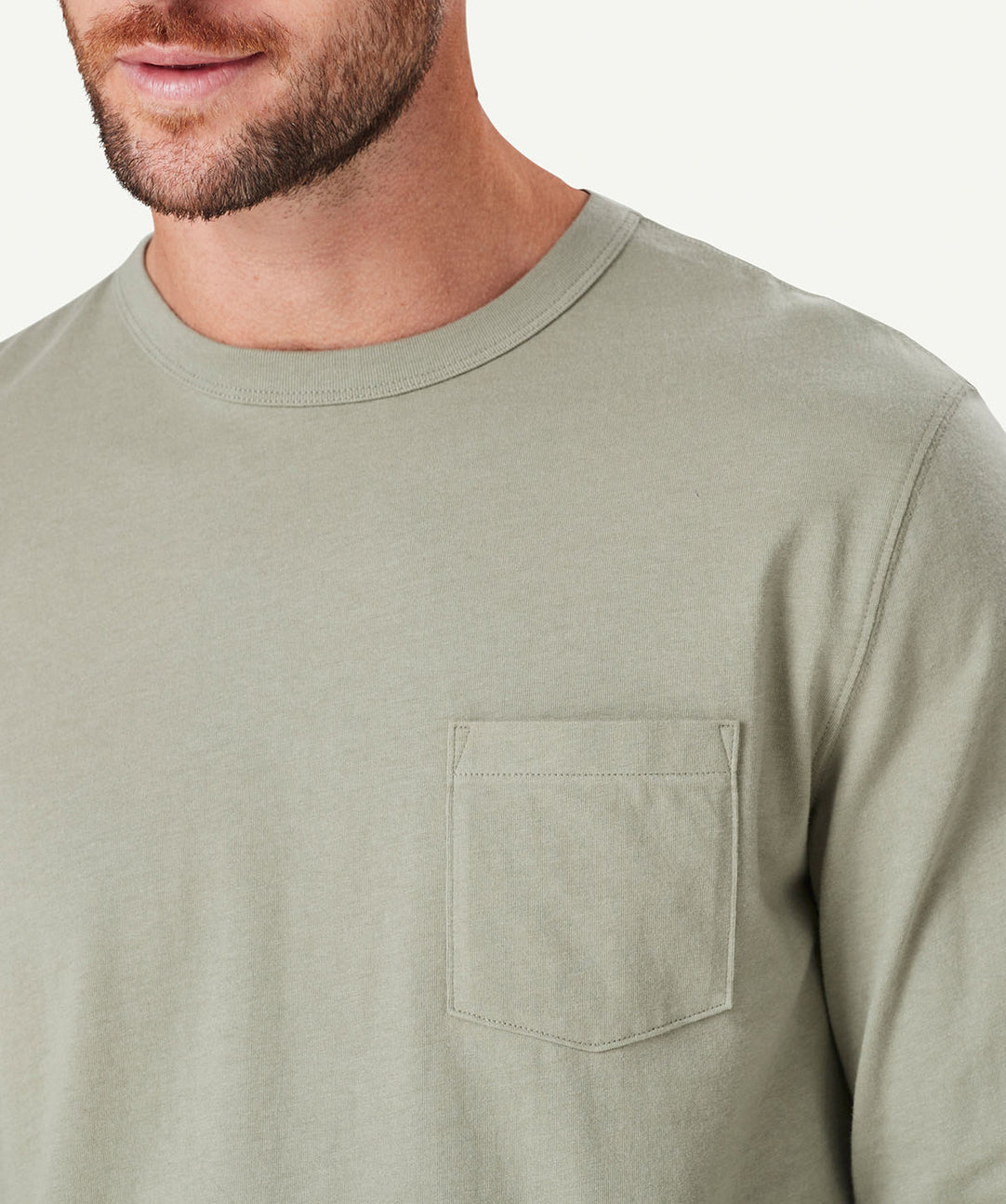 Long Sleeve Pocket T-shirt - Sage - tshirts - GAZMAN