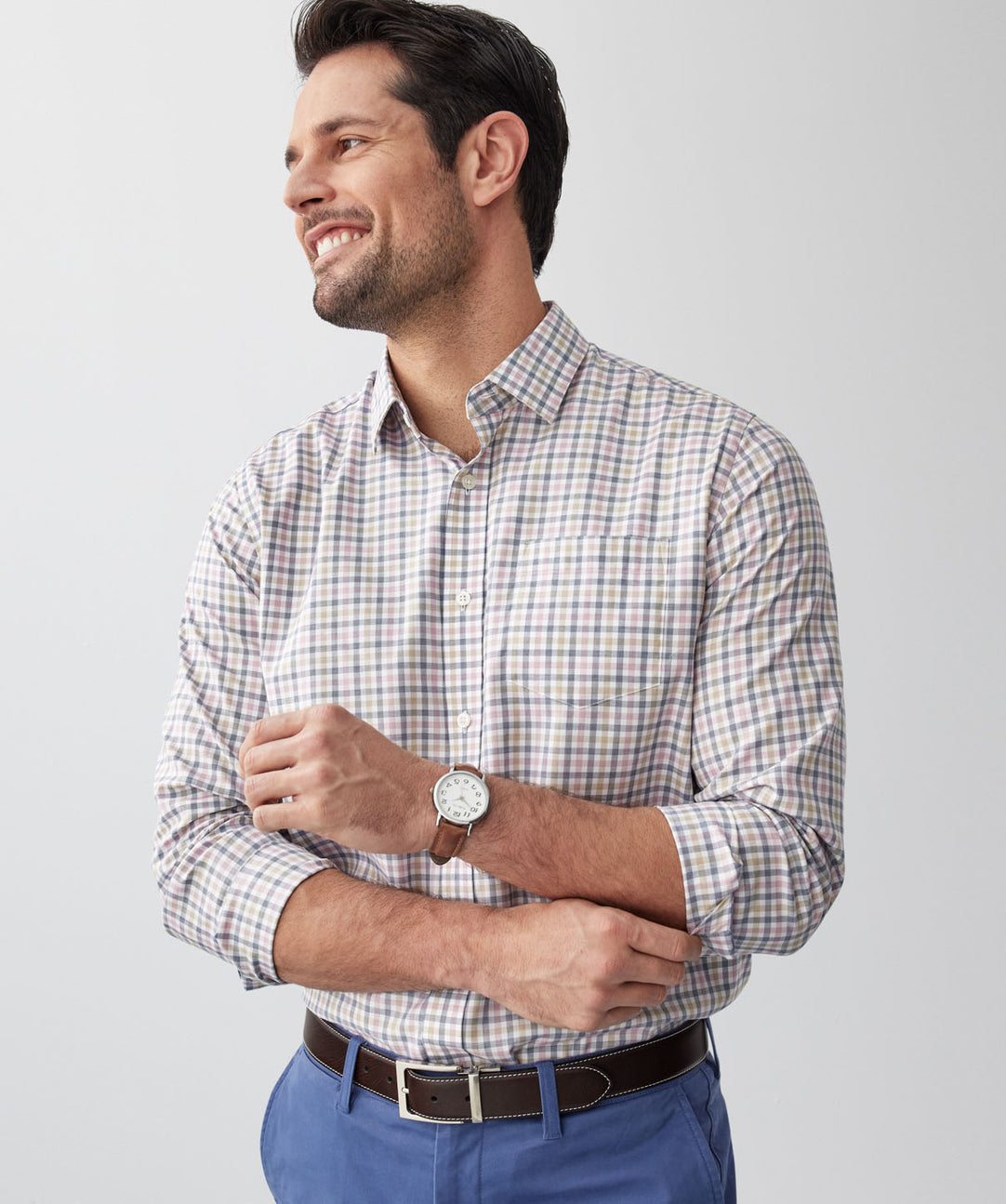 Easy Care Twill Check Long Sleeve Shirt - Multi Check - category_2