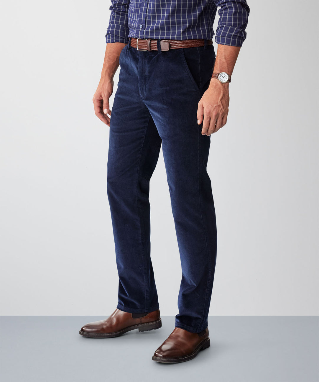 Stretch Corduroy Pant - Navy - category_2:Casual Pants - GAZMAN