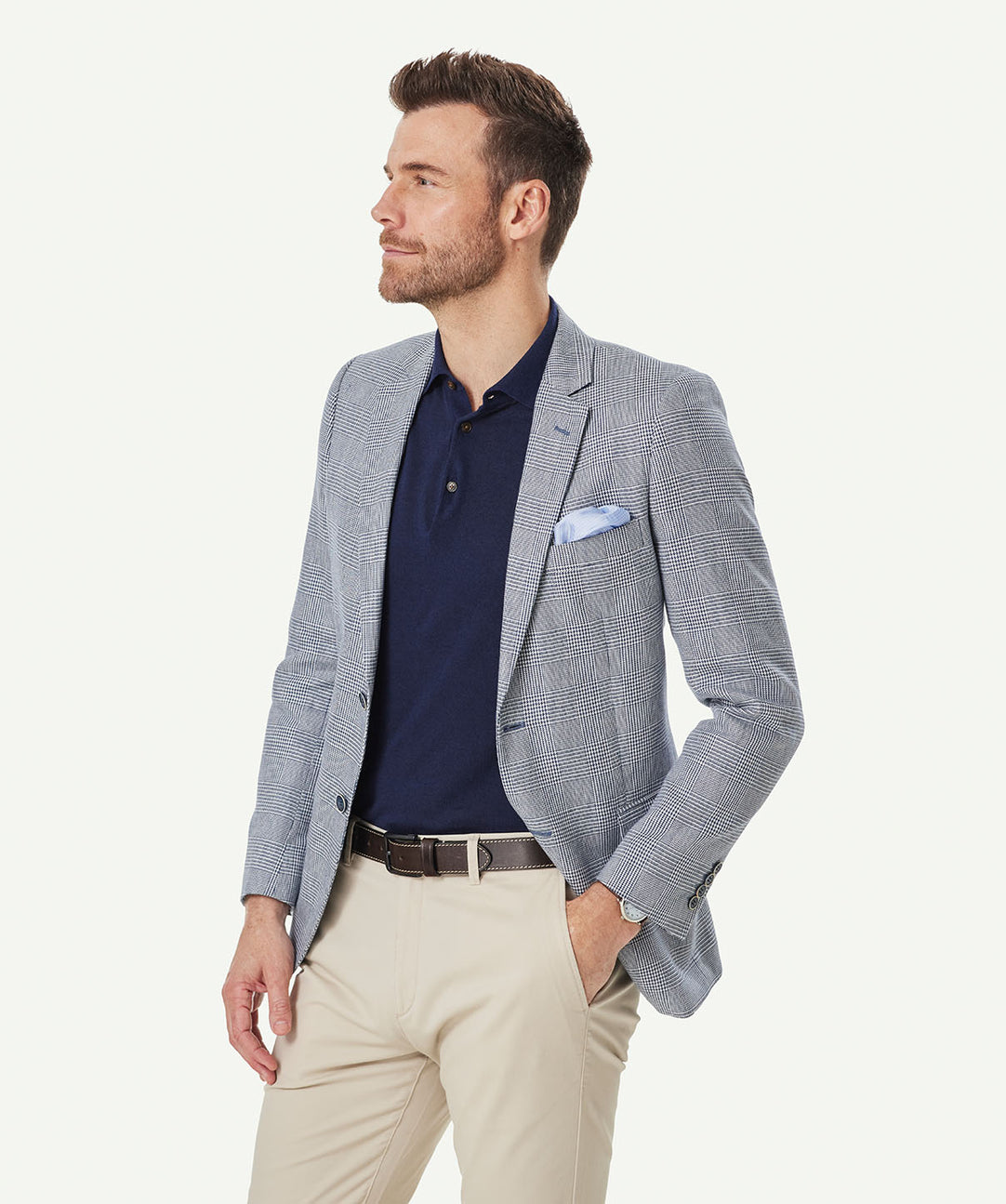 ジャケット SPORTMAX DOUBLE-BREASTED JACKET IN PRINCE OF WALES CHECK Brunello Cucinelli Wool-Cashmere Blend Prince of Wales Check