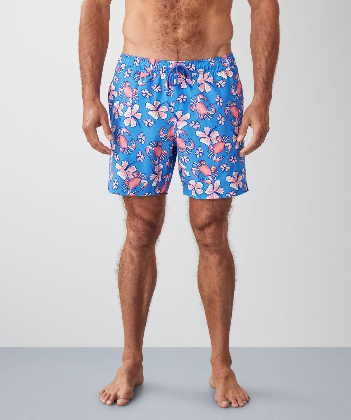 Tropical Crab Swim Shorts - Blue-GAZMAN