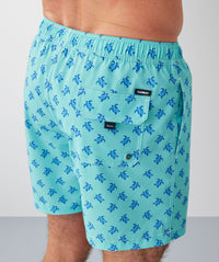 Geo Turtle Swim Shorts - Aqua-GAZMAN