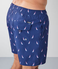 Sailing Boat Swim Shorts - Navy-GAZMAN
