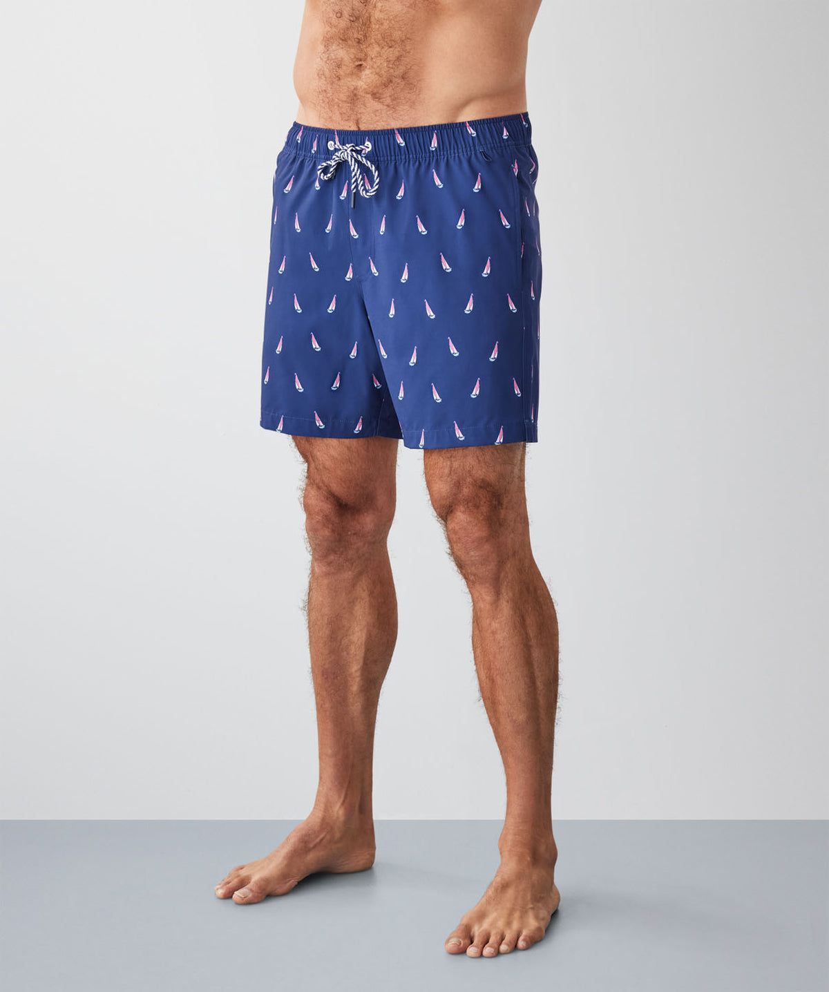 Sailing Boat Swim Shorts - Navy-GAZMAN