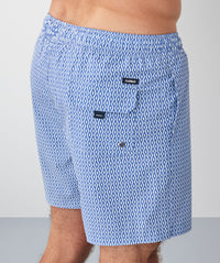 Geo Swim Shorts - Blue-GAZMAN