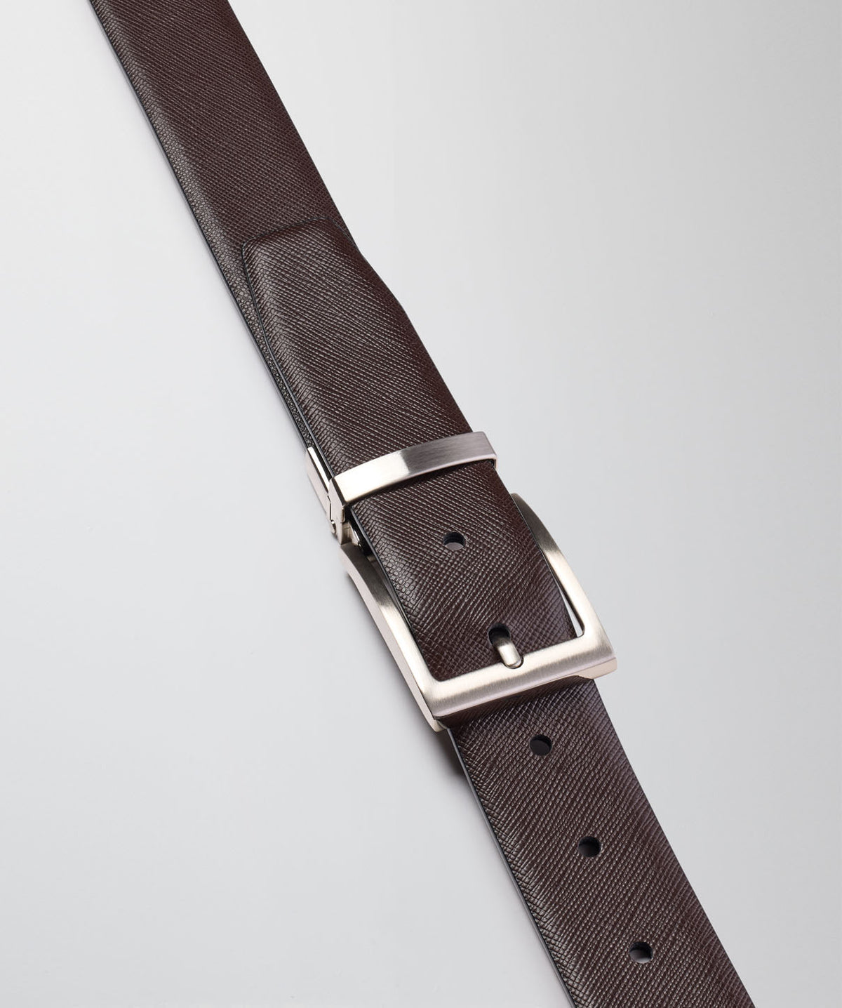 Reversible Saffiano Belt - Black/Brown-GAZMAN