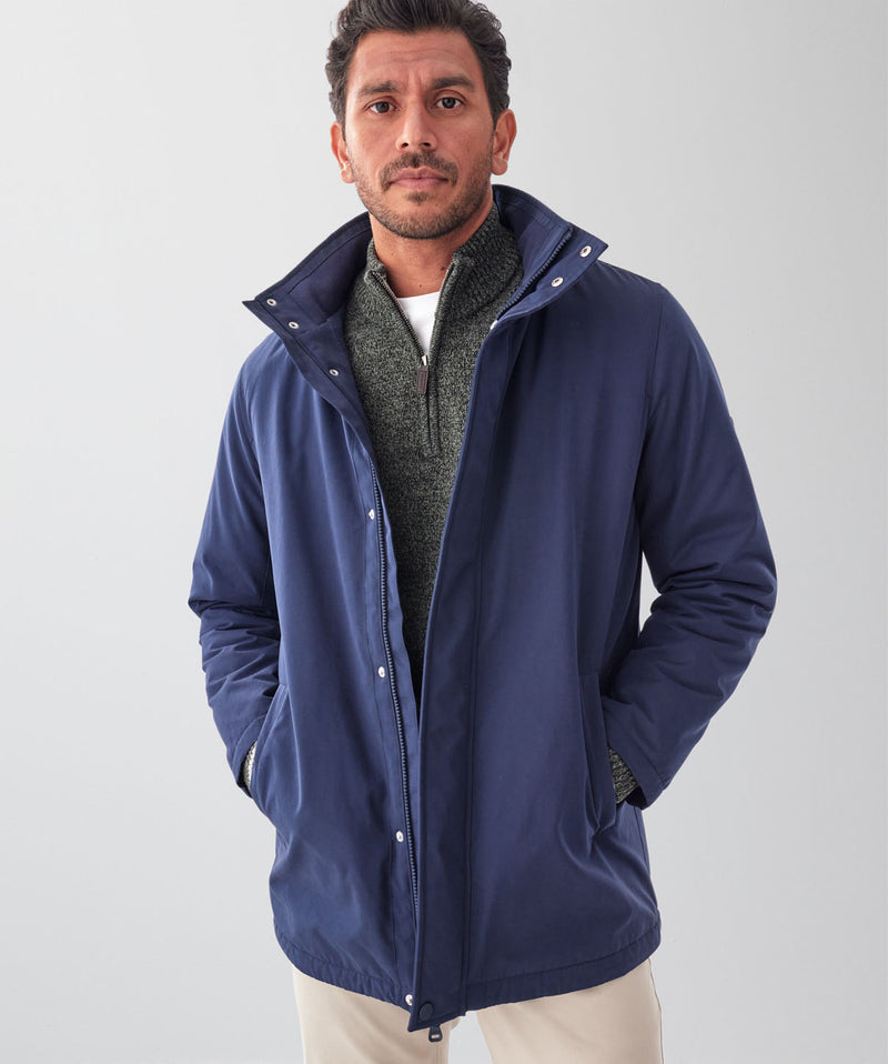 Stadium Hooded Jacket - Navy-GAZMAN