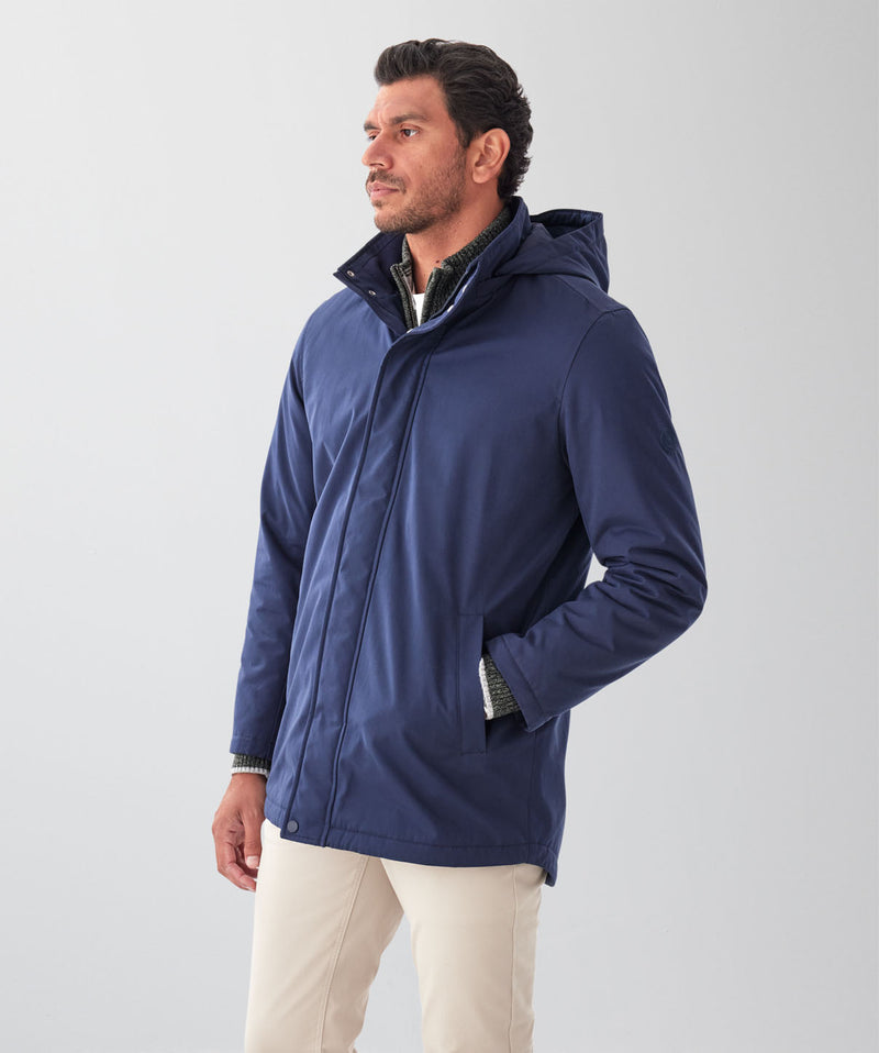 Stadium Hooded Jacket - Navy-GAZMAN