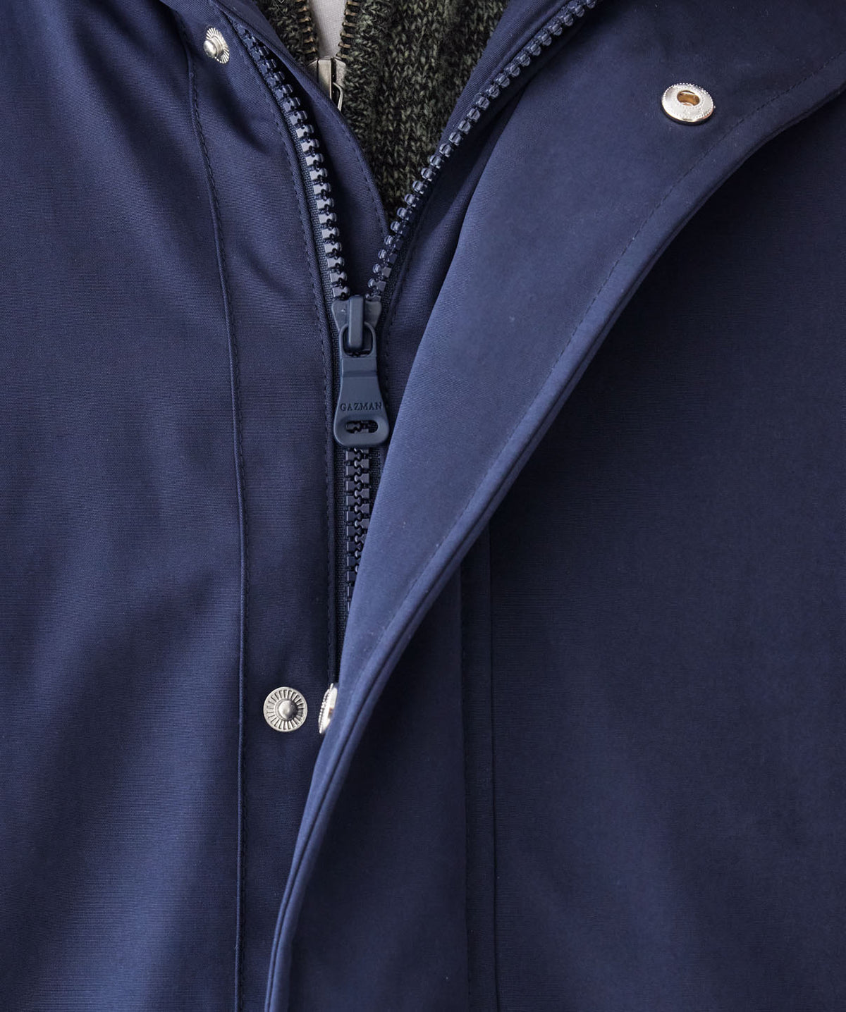Stadium Hooded Jacket - Navy-GAZMAN