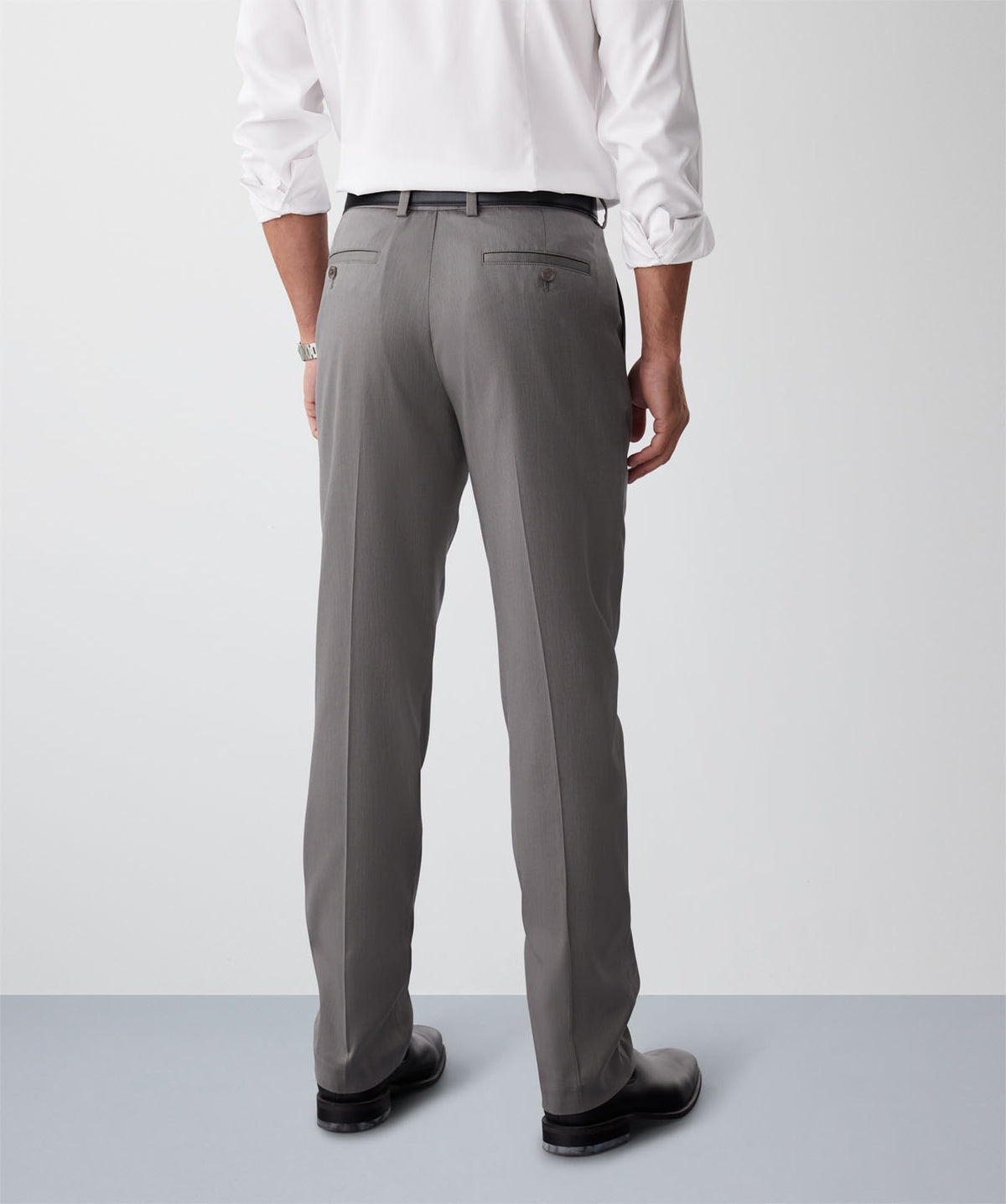 Non-Iron Textured Trouser - Charcoal-GAZMAN