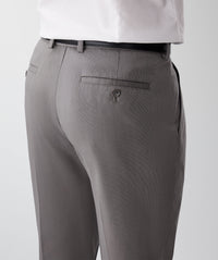 Non-Iron Textured Trouser - Charcoal-GAZMAN