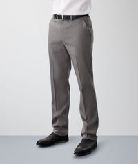 Non-Iron Textured Trouser - Charcoal-GAZMAN