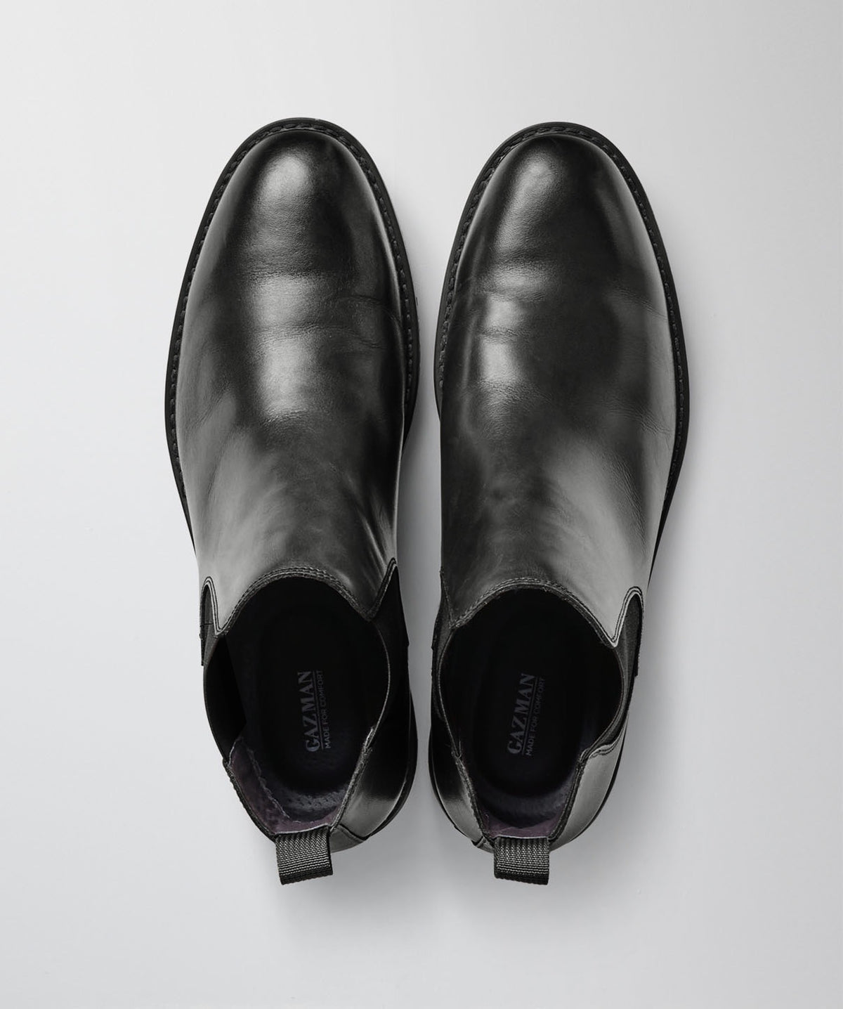 Leather Chelsea Boot - Black-GAZMAN