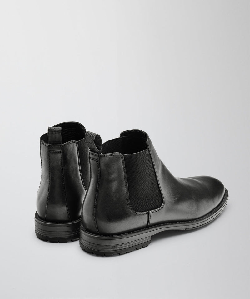 Leather Chelsea Boot - Black-GAZMAN