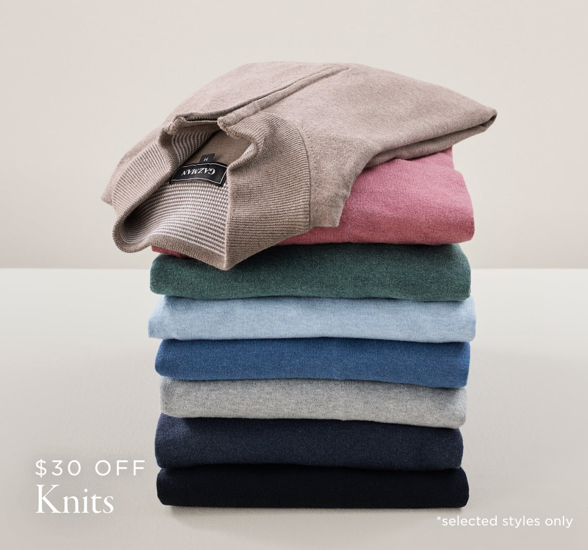 $30 off Knits