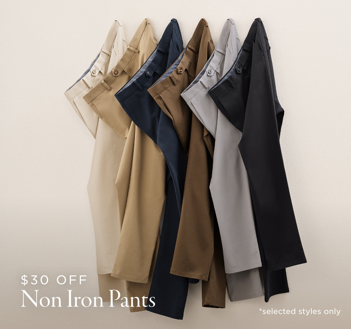 $30 off Non Iron Pants