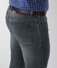 Merricks Knit Modern Fit Jeans - Washed Black-GAZMAN