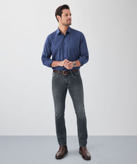 Merricks Knit Modern Fit Jeans - Washed Black-GAZMAN