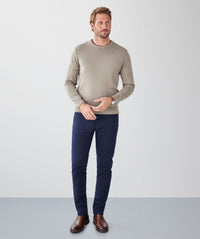Merino Crew Neck Knit - Stone-GAZMAN